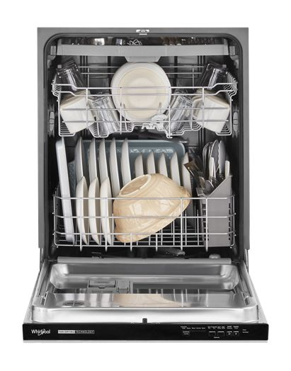 Quiet Dishwasher with 3rd Rack and Pocket Handle