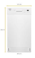Small-Space Compact Dishwasher with Stainless Steel Tub.