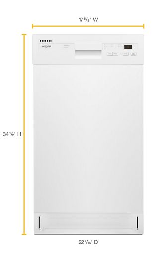 Small-Space Compact Dishwasher with Stainless Steel Tub.