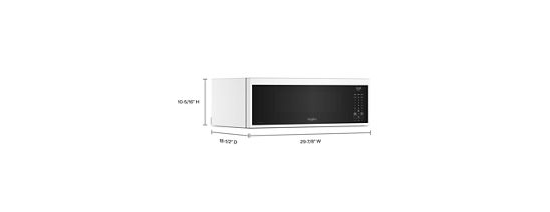 1.1 cu. ft. Smart Low Profile Microwave Hood Combination with 450 CRM 4-Speed Venting
