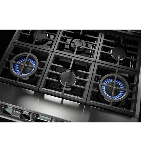 KitchenAid® 36'' Smart Commercial-Style Gas Range with 6 Burners