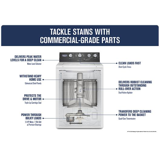 Commercial-Grade Residential Agitator Washer - 3.5 cu. ft.
