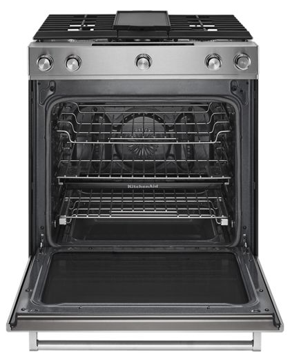 30-Inch 5-Burner Dual Fuel Convection Slide-In Range with Baking Drawer