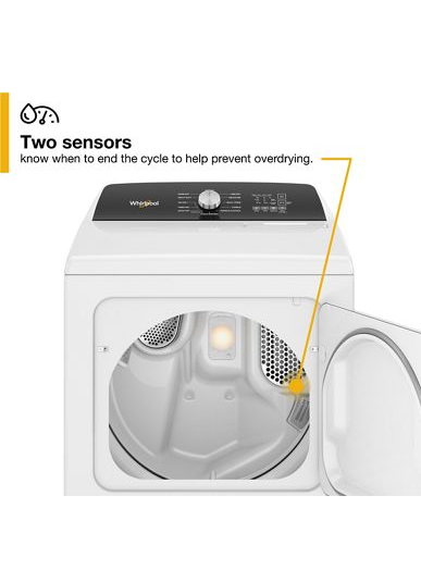 7.0 Cu. Ft. Top Load Electric Moisture Sensing Dryer with Steam
