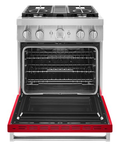 KitchenAid® 30'' Smart Commercial-Style Dual Fuel Range with 4 Burners