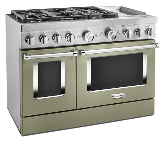 KitchenAid® 48'' Smart Commercial-Style Dual Fuel Range with Griddle
