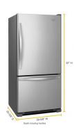 30-inches wide Bottom-Freezer Refrigerator with SpillGuard™ Glass Shelves - 18.7 cu. ft.