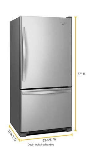 30-inches wide Bottom-Freezer Refrigerator with SpillGuard™ Glass Shelves - 18.7 cu. ft.