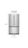 20 cu. ft. 36-Inch Width Counter-Depth French Door Refrigerator with Interior Dispensev