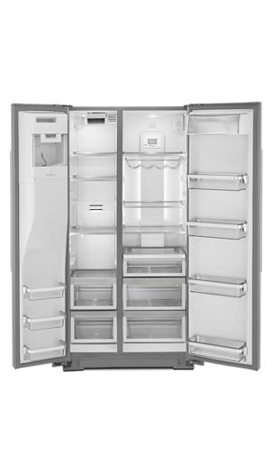 22.6 cu ft. Counter-Depth Side-by-Side Refrigerator with Exterior Ice and Water and PrintShield™ finish