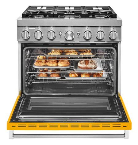 KitchenAid® 36'' Smart Commercial-Style Dual Fuel Range with 6 Burners