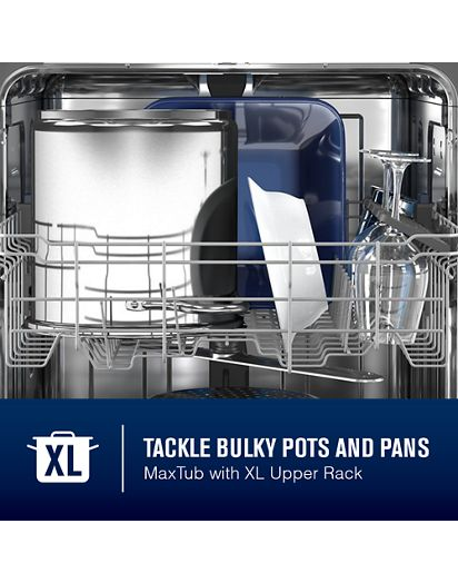 Stainless steel tub dishwasher with Dual Power Filtration