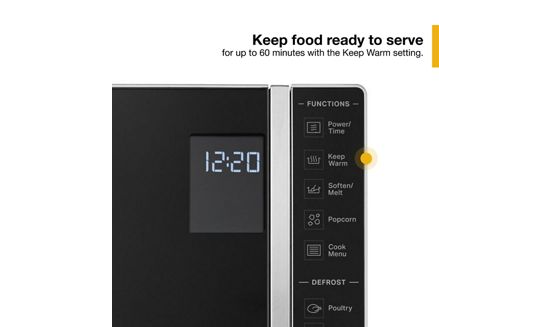 1.1 Cu. Ft. Capacity Countertop Microwave with 900 Watt Cooking Power