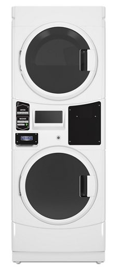 Commercial Electric Stack Washer/Dryer, Card Reader Ready or Non-Vend