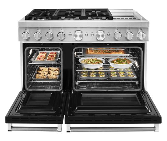 KitchenAid® 48'' Smart Commercial-Style Dual Fuel Range with Griddle