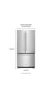 22 cu. Ft. 33-Inch Width Standard Depth French Door Refrigerator with Interior Dispense and PrintShield™ Finish