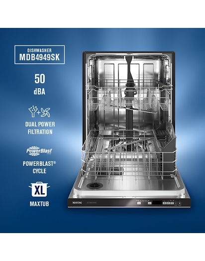 Stainless steel tub dishwasher with Dual Power Filtration