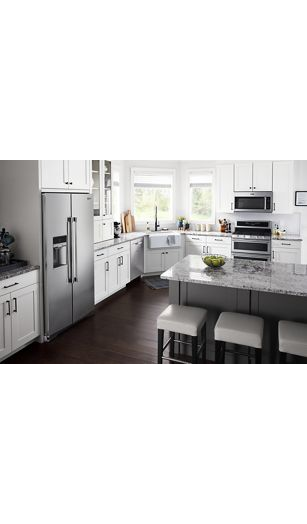 36- Inch Wide Counter Depth Side-by-Side Refrigerator- 21 Cu. Ft.