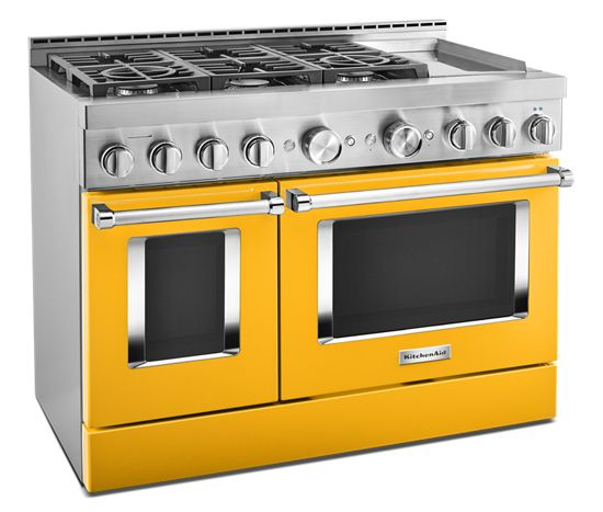  KitchenAid® 48'' Smart Commercial-Style Gas Range with Griddle