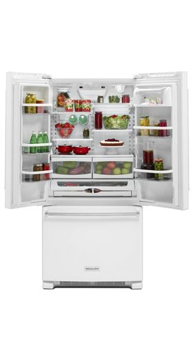 22 cu. Ft. 33-Inch Width Standard Depth French Door Refrigerator with Interior Dispense and PrintShield™ Finish