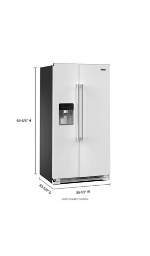 36-inch Wide Side-by-Side Refrigerator - 25 cu ft.