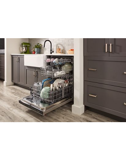 Third Level Jet Rack Dishwasher in PrintShield™ Finish, 41 dBA