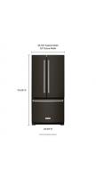 22 cu. Ft. 33-Inch Width Standard Depth French Door Refrigerator with Interior Dispense and PrintShield™ Finish