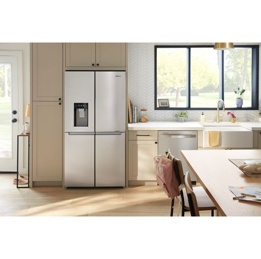 36-Inch Counter Depth 4 Door Refrigerator with Ice Maker in Door
