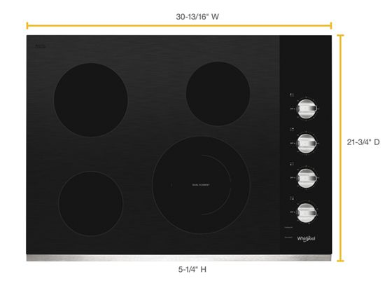 30-inch Electric Ceramic Glass Cooktop with Dual Radiant Element