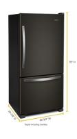 33-inch wide Bottom-Freezer Refrigerator - 22 cu. ft.
