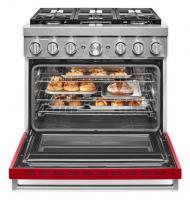 KitchenAid® 36'' Smart Commercial-Style Dual Fuel Range with 6 Burners