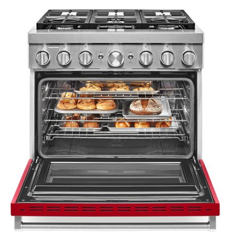 KitchenAid® 36'' Smart Commercial-Style Dual Fuel Range with 6 Burners