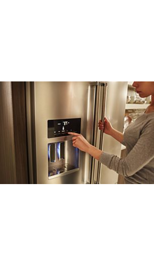 26.8 cu. ft. 36-Inch Width Standard Depth French Door Refrigerator with Exterior Ice and Water and PrintShield™ finish