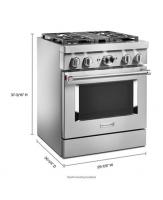 KitchenAid® 30'' Smart Commercial-Style Dual Fuel Range with 4 Burners