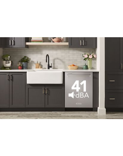 Third Level Jet Rack Dishwasher in PrintShield™ Finish, 41 dBA