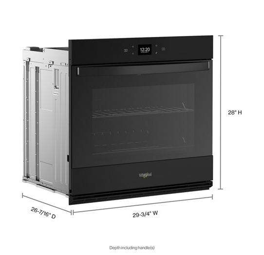 5.0 Cu. Ft. Single Wall Oven with Air Fry When Connected.