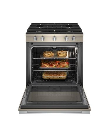 5.8 cu. ft. Smart Slide-in Gas Range with EZ-2-Lift™ Hinged Cast-Iron Grates