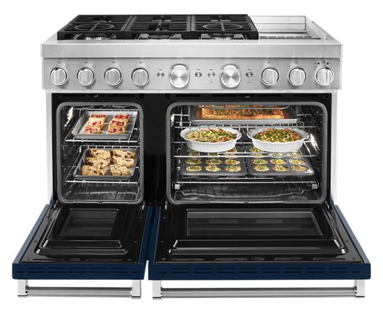 KitchenAid® 48'' Smart Commercial-Style Dual Fuel Range with Griddle