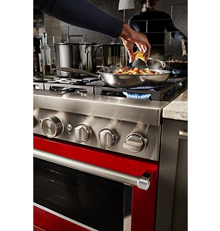 KitchenAid® 36'' Smart Commercial-Style Dual Fuel Range with 6 Burners