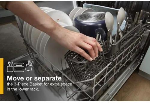 Large Capacity Dishwasher with Tall Top Rack