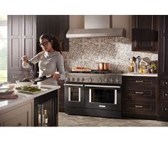 KitchenAid® 48'' Smart Commercial-Style Dual Fuel Range with Griddle