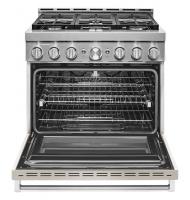 KitchenAid® 36'' Smart Commercial-Style Gas Range with 6 Burners