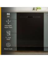 Quiet Dishwasher with Adjustable Upper Rack