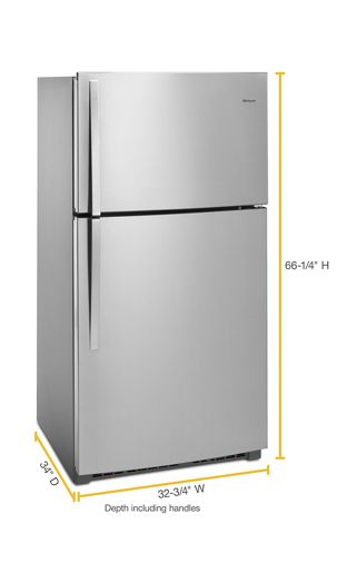 33-inch Wide Top Freezer Refrigerator - 21 cu. ft.
