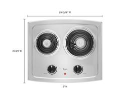 21-inch Electric Cooktop with Stainless Steel Surface