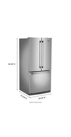30-Inch Wide French Door Refrigerator - 20 Cu. Ft.