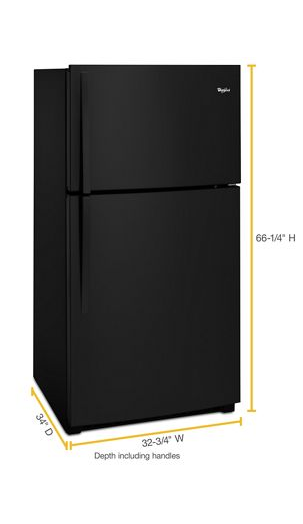 33-inch Wide Top Freezer Refrigerator - 21 cu. ft.