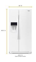 36-inch Wide Counter Depth Side-by-Side Refrigerator - 21 cu. ft.