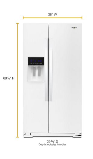 36-inch Wide Counter Depth Side-by-Side Refrigerator - 21 cu. ft.