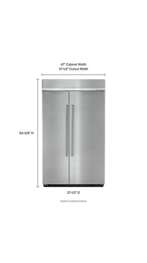 30.0 cu. ft 48-Inch Width Built-In Side by Side Refrigerator with PrintShield™ Finish